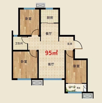 出售 城嘉 农丰嘉园3室2厅1卫95平米54万住宅